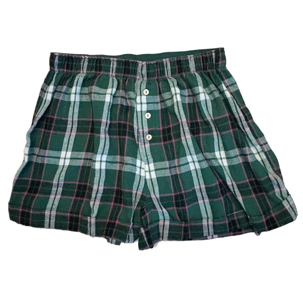 Free People boxers size medium Sunday Morning plaid pajama flannel - Picture 4 of 11